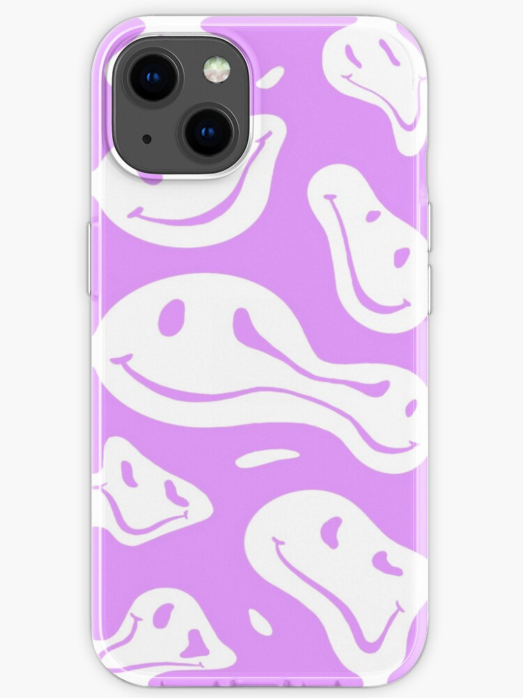 Smiley Face Phone Case Purple Iphone Case For Sale By Orangebeanie Redbubble