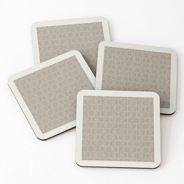 Item preview, Minimal Geometric Pattern on Taupe Background designed and sold by simplydesignart.