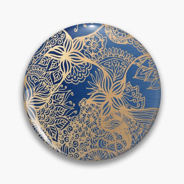 Item preview, Blue and Gold Mandala Patterns designed and sold by Julie Erin Designs.