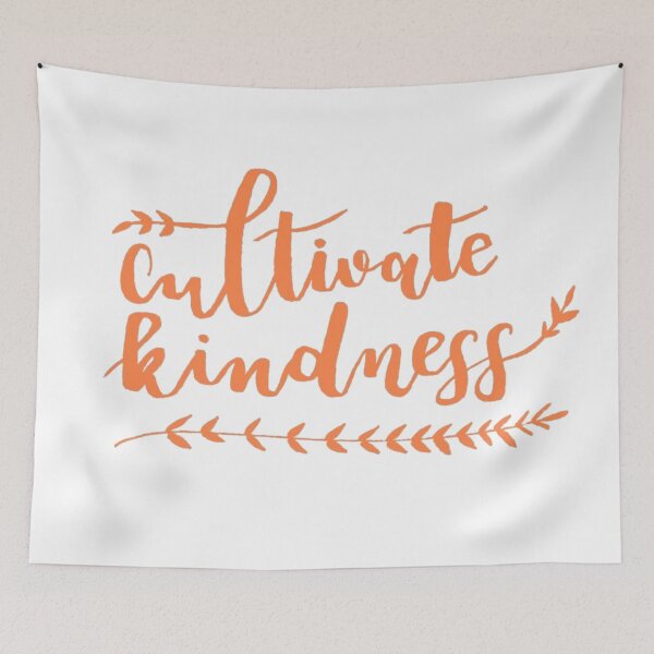 Item preview, Cultivate Kindness Positive Quote Orange designed and sold by faithful-ink.