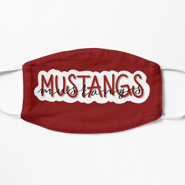 Mustangs on Red Mask