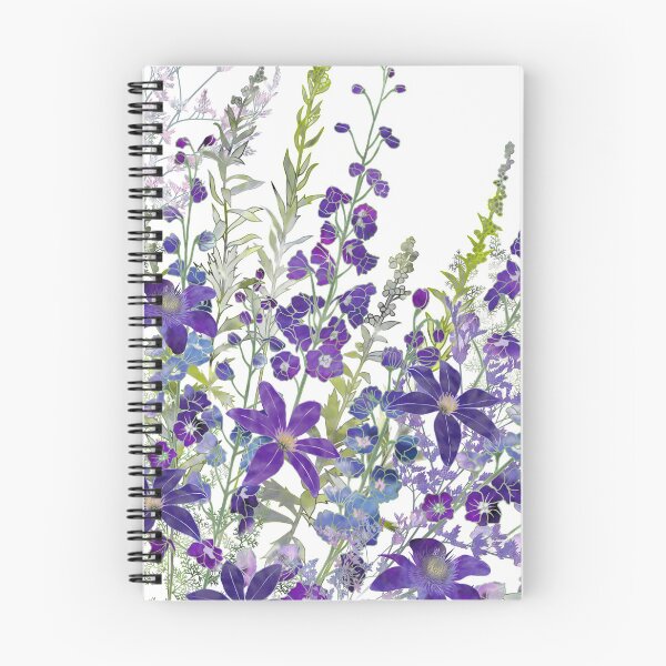 Item preview, Purple Clematis & Delphiniums designed and sold by Fiona Calder Designs.