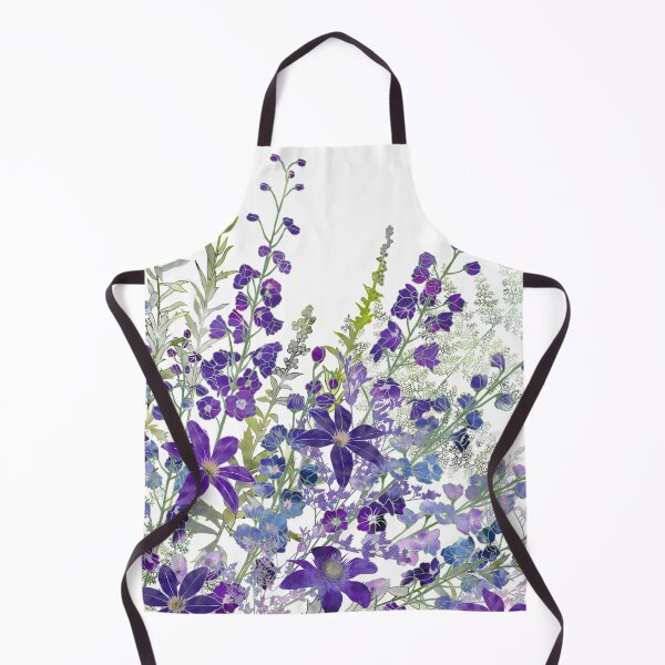 Item preview, Purple Clematis & Delphiniums designed and sold by Fiona Calder Designs.
