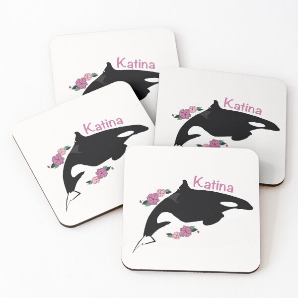 Item preview, Katina the killer whale flower art designed and sold by Animaldesigns24.