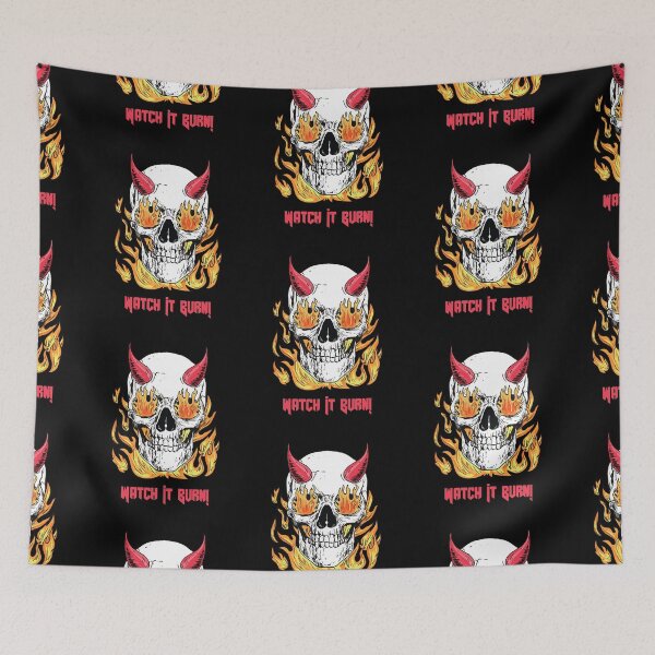 Item preview, Fire Skull with Horns Watch It Burn designed and sold by MadMando.