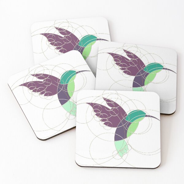 Item preview, Modern Gold Ring Geometric Abstract Bird - Bright Hummingbird designed and sold by AbiBurtDesigns.