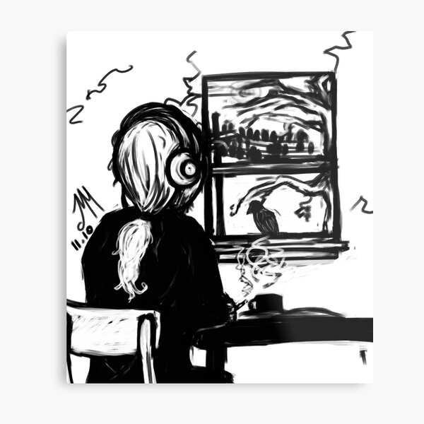 A Crow Left of the Murder Metal Print