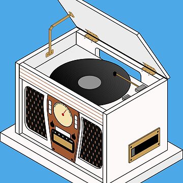 Artwork thumbnail, Victrola White Record Player by JTatum95