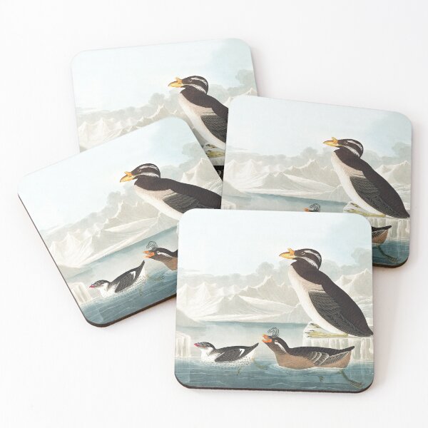 Item preview, John James Audubon - Auks and Guillemots (crop w/added background) designed and sold by ForLoveofArt.