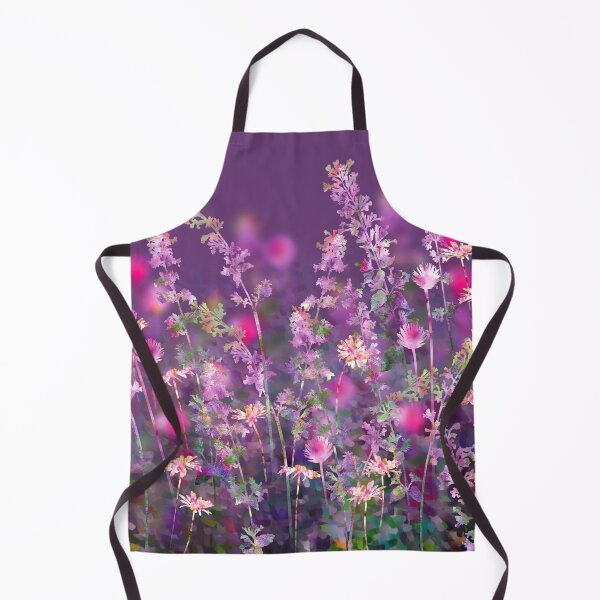 Item preview, Purple Flower Garden - Catmint, Pink Chives & Daisies designed and sold by Fiona Calder Designs.