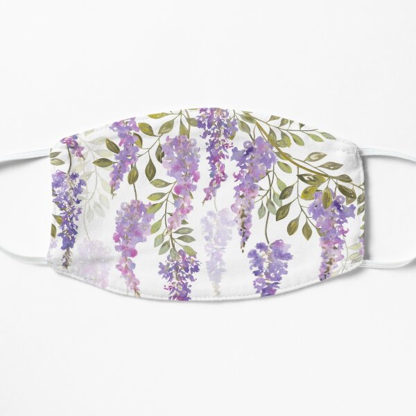 Wisteria Blossoms Flat Mask
