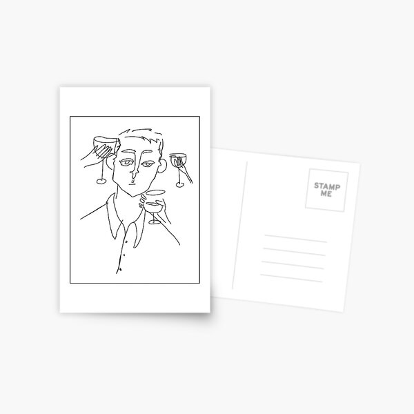 Man Regrets Agreeing to be Sociable Postcard