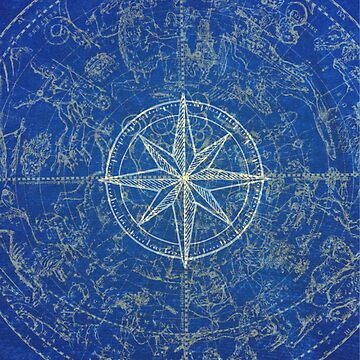 Artwork thumbnail, Map of the Heavens in Blue by MeganSteer