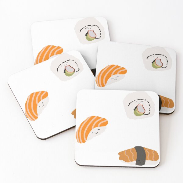 Item preview, Cute little sushis with adorable faces designed and sold by teresaedward.