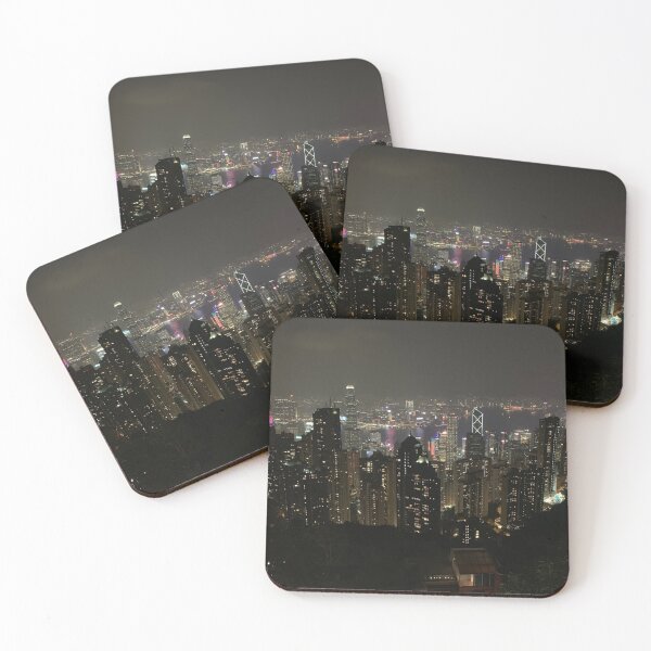 Item preview, Hong Kong skyline at night designed and sold by magartland.