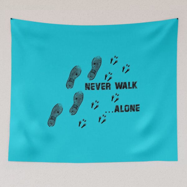 Item preview, Never walk alone bunny rabbit shoe print designed and sold by DerNerd.