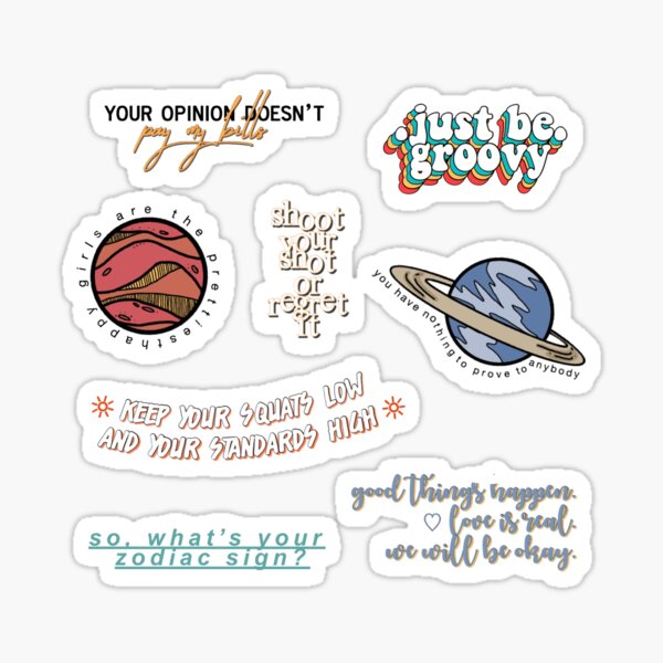 Positivity’ VSCO Quotes Super Sticker Pack