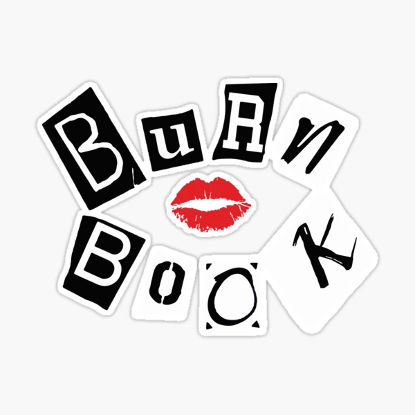 Mean Girls Burn Book Sticker for Sale by zoevisions