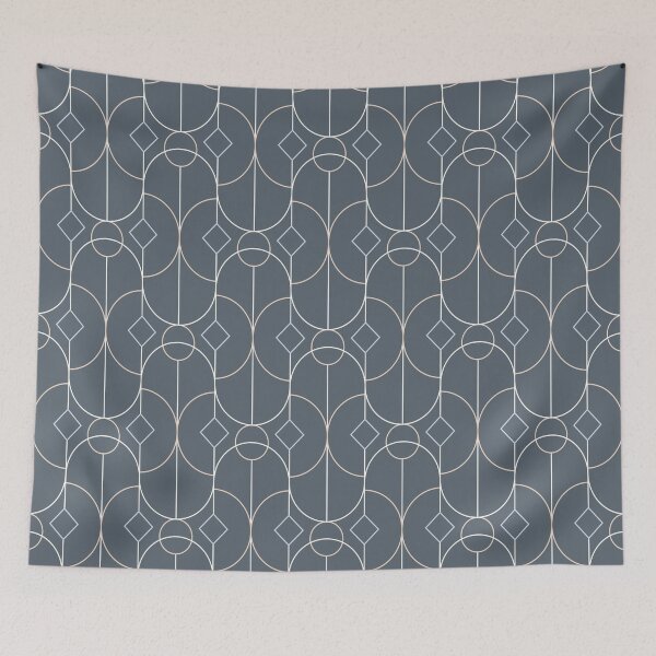 Item preview, Contemporary Bowed Symmetry in Peninsula Blue designed and sold by simplydesignart.