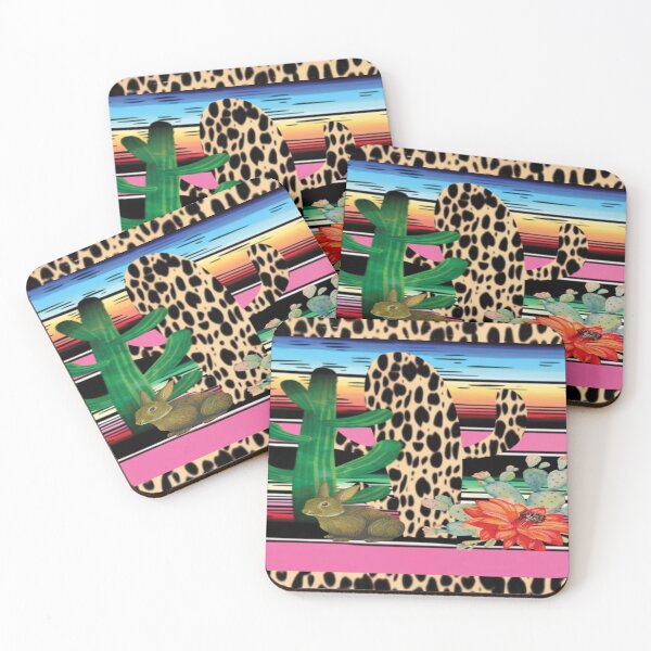 Item preview, Fiesta Serape Cheetah Cactus Flower Cacti Rabbit designed and sold by AZGuzmans.