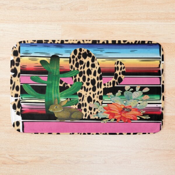 Item preview, Fiesta Serape Cheetah Cactus Flower Cacti Rabbit designed and sold by AZGuzmans.