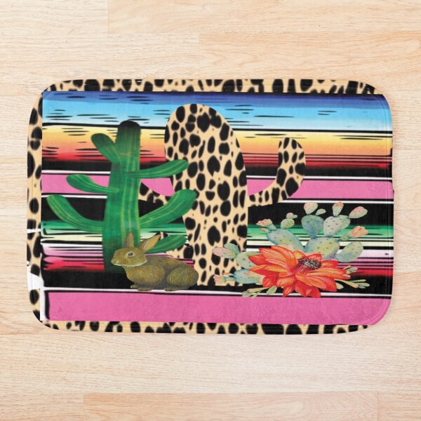 Item preview, Fiesta Serape Cheetah Cactus Flower Cacti Rabbit designed and sold by AZGuzmans.