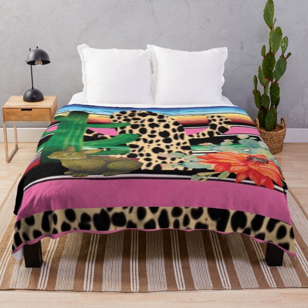Item preview, Fiesta Serape Cheetah Cactus Flower Cacti Rabbit designed and sold by AZGuzmans.