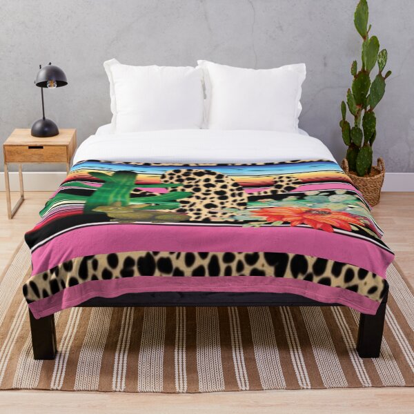 Item preview, Fiesta Serape Cheetah Cactus Flower Cacti Rabbit designed and sold by AZGuzmans.