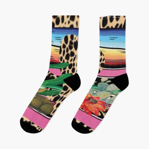 Item preview, Fiesta Serape Cheetah Cactus Flower Cacti Rabbit designed and sold by AZGuzmans.