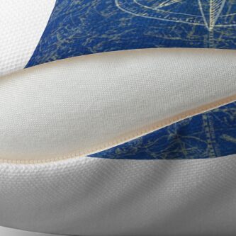Alternate view of Map of the Heavens in Blue Throw Pillow