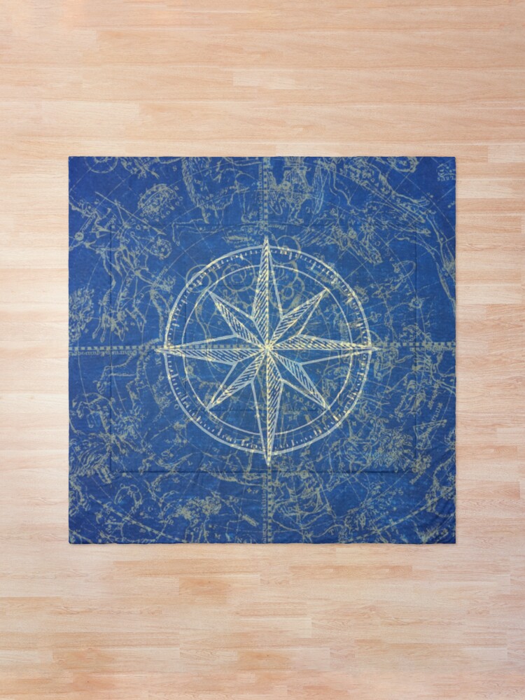 Thumbnail 1 of 6, Comforter, Map of the Heavens in Blue designed and sold by MeganSteer.