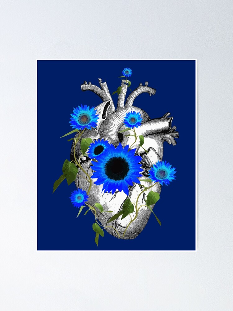 Poppy Heart Navy Racerback