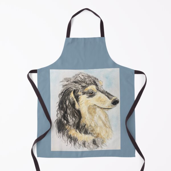 Item preview, Muffin the silver dapple long haired dachshund designed and sold by HollyAngharad1.