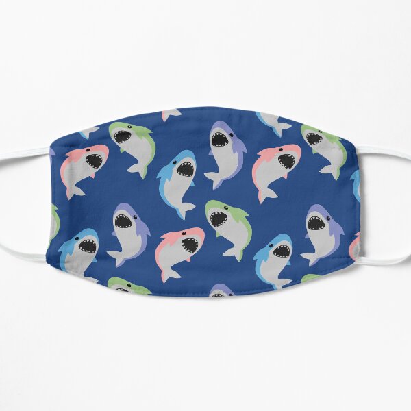 Soft Sharks Flat Mask