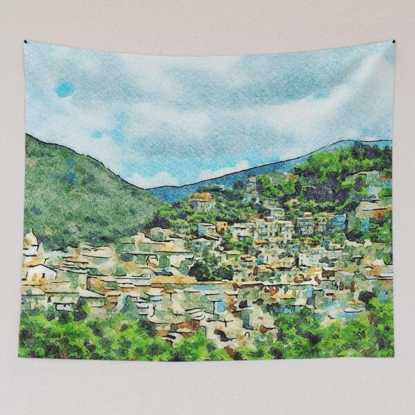 Item preview, Landscape with village designed and sold by Giuseppe Cocco.