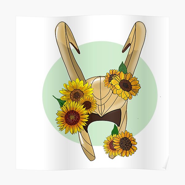 God of Mischief With Sunflowers Poster