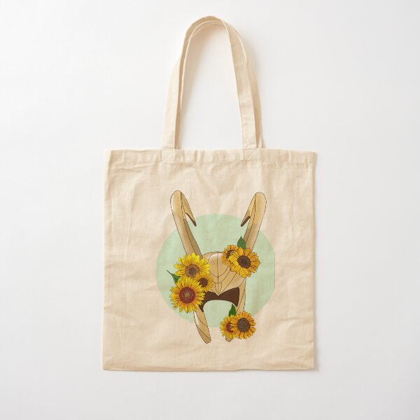 God of Mischief With Sunflowers Cotton Tote Bag