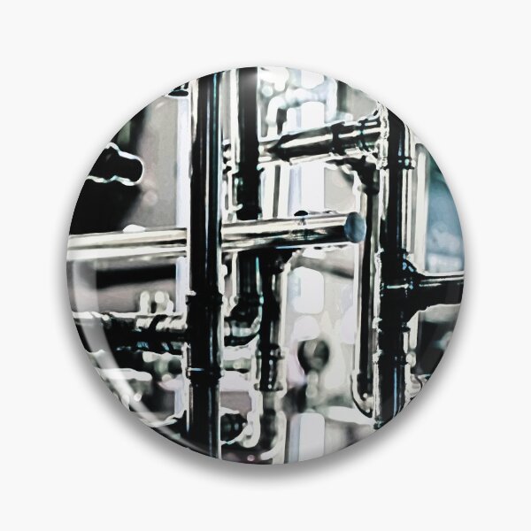 Item preview, Metallic Chrome Pipe System | Digital Painting Wallpaper designed and sold by Dator.