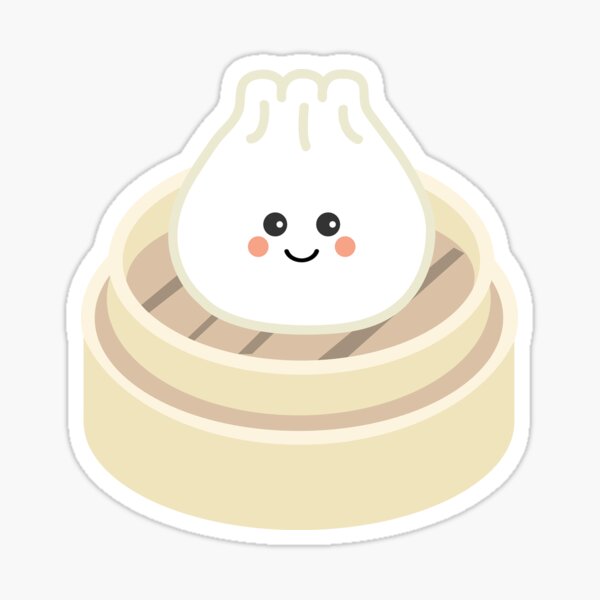 Kawaii Cute Smiling Dumpling Sticker For Sale By Thankyoupapers