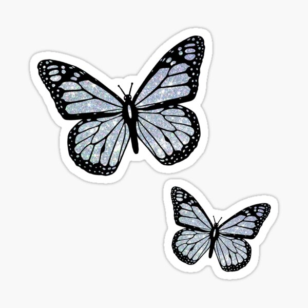 fly Skæbne psykologisk glitter butterflies" Sticker for Sale by racheltapia | Redbubble
