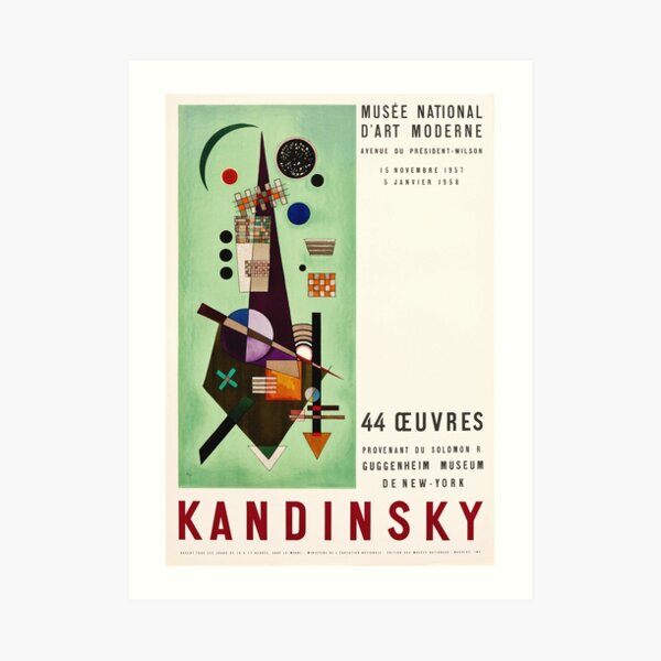 Kandinsky Exhibition poster 1957 Art Print