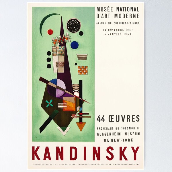 Item preview, Kandinsky Exhibition poster 1957 designed and sold by DejaVuStudio.