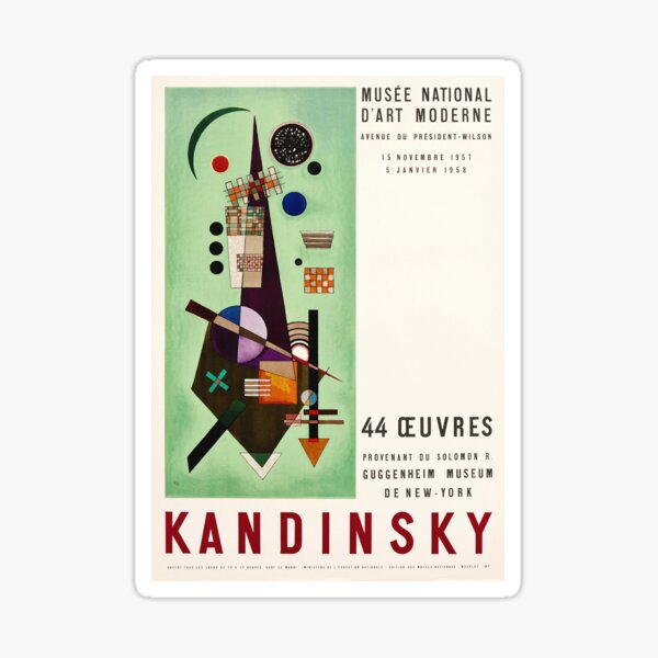 Kandinsky Exhibition poster 1957 Sticker