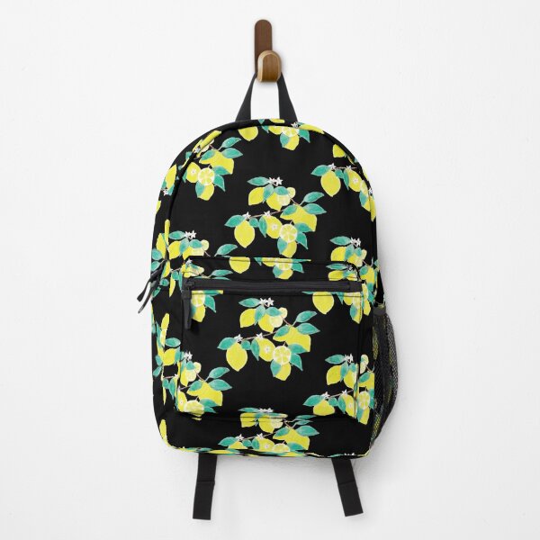 Item preview, Lemon pattern on black designed and sold by iCraftCafe.