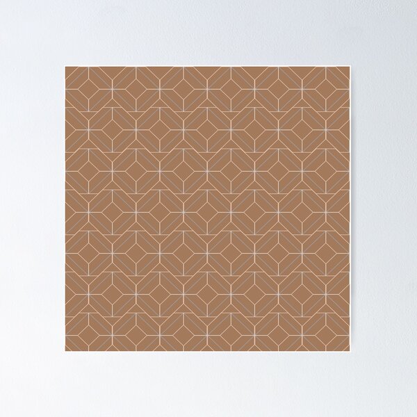 Item preview, Minimalist Geometric Diamond Shapes in Cinnamon designed and sold by simplydesignart.