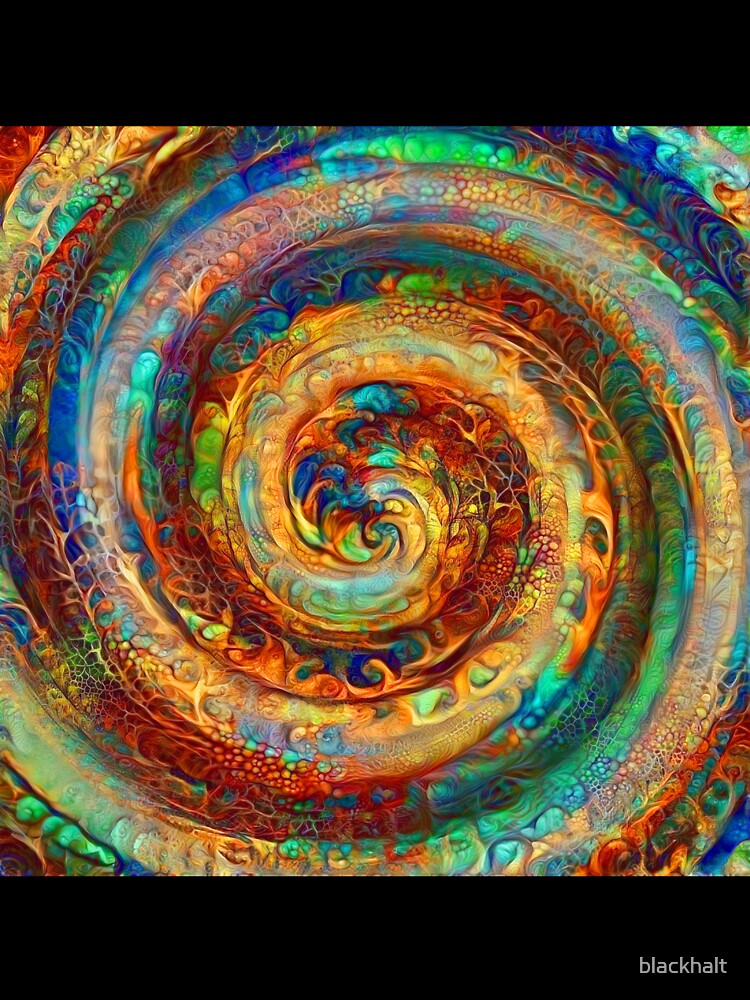 Thumbnail 7 of 7, Oversized T-Shirt, Abstractions of abstract abstraction of colorful spiral designed and sold by blackhalt.