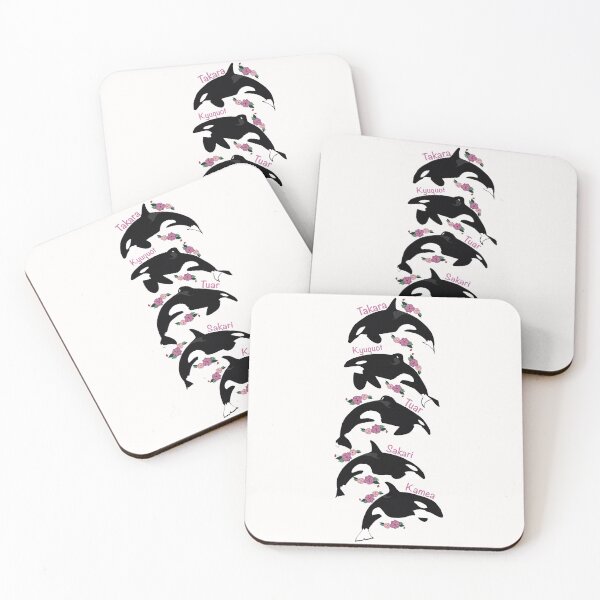 Item preview, The SeaWorld San Antonio killer whale Pod flower art designed and sold by Animaldesigns24.