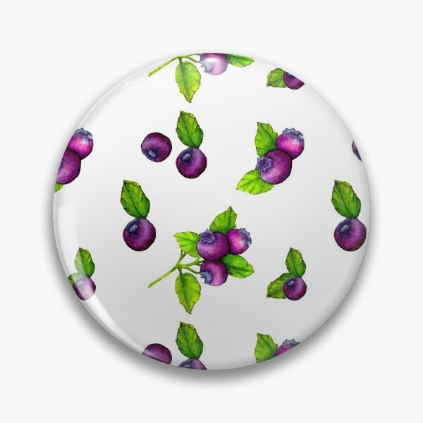 Item preview, Watercolour Blue Berry Botanical Fruit Pattern  designed and sold by RosalieReeves.