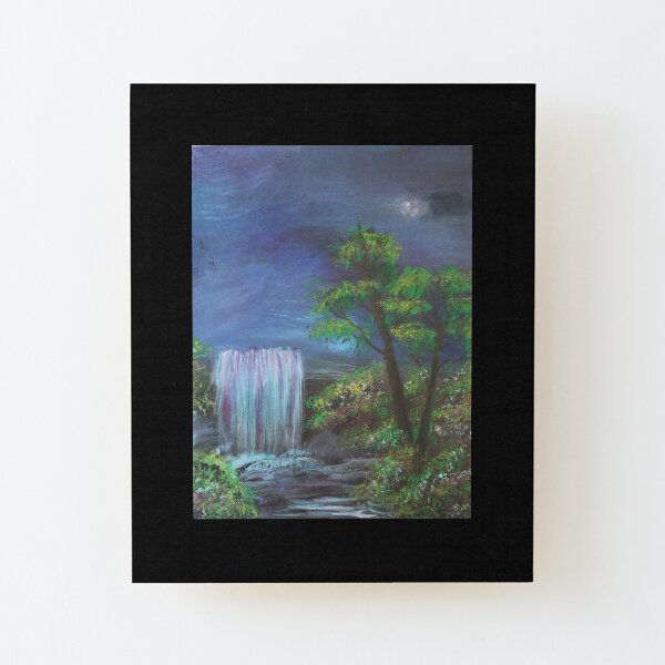 Fantasy Falls Painting Wood Mounted Print