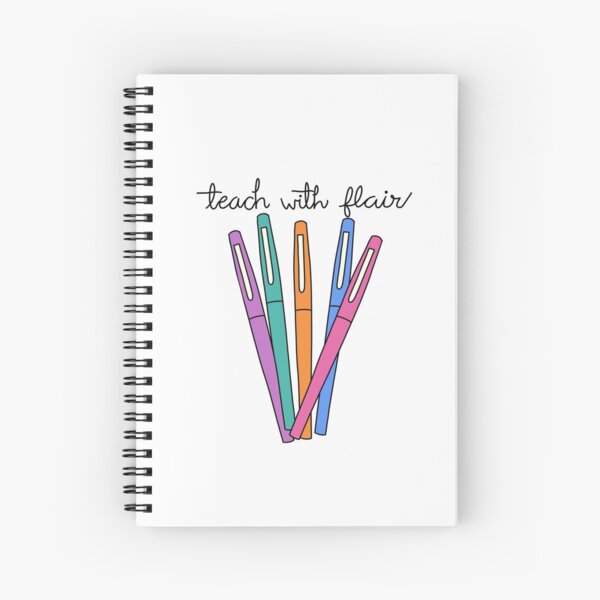 Flair Pens Spiral Notebook for Sale by begreenaberg